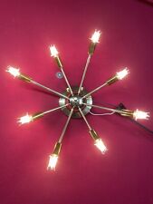 MCM Sputnik Starburst Chandelier Ceiling Light Lamp Vintage 50s By Moe Lighting picture
