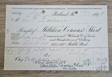 1898 Milliken Cousens & Short Dry Goods Clothing Billhead Receipt Portland, ME picture