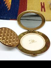 Vintage Zell Fifth Avenue Silvertone Makeup Compact With Mirror Made In The Usa picture