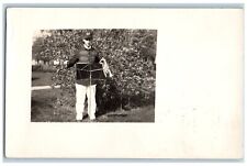 Jewell Iowa IA Postcard RPPC Photo Musician Conductor Band Trumpet 1914 Antique picture