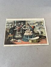 B. T. BABBITT'S  1776 SOAP POWDER ADVERTISING CARD BY WEMPLE & KROAHEIM LITH. NY picture