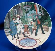 #2 ANTIQUE SARREGUEMINES DR BERR MAIRE COMEDY PLATE BY FREDERIC RIGAMAY 8.75