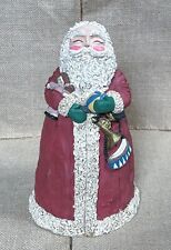 Rustic Vintage Constance Collection Resin Santa Claus Figure Jolly St Nick picture