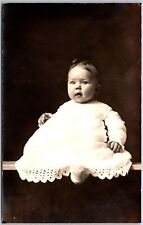 Baby Photograph White Dress Infant Photography RPPC Real Photo Postcard picture