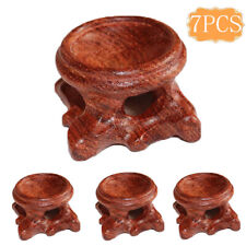 7pcs Wood Display Stand For 20-60MM Crystal Ball Sphere Globe Stone Holder Egg picture