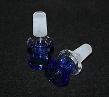14mm BLUE SHOTS GLASS Slide Bowl SNOWFLAKE SCREEN slide bowl 14 mm male picture