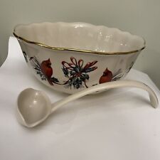 Lenox Winter Greetings Large Punch Bowl and ladle picture