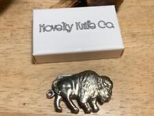 Novelty Cutlery Sculpted Nickel Silver Buffalo 1 3/4