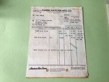 American Flyer MFG Co Structo Toys 1936 Receipt  Ref R32243 picture