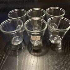Vintage Clear Juice Glasses Set Of (6) 3.25” Tall All Numbered picture