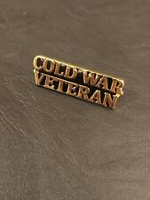 Cold War Veteran Script pin Vietnam Veteran Hat pin or lapel Pin, Korean Vet Pin picture