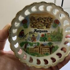 Vintage Victoria Ceramics State Of Arizona Souvenir Plate - Made In Japan picture