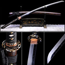 Katana Clay Tempered L6 Steel Hitatsura Hamon (皆烧) Blade Full Tang Samurai Sword picture
