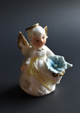 VTG Lefton 3332 September Angel Porcelain Figurine w/ Morning Glories picture