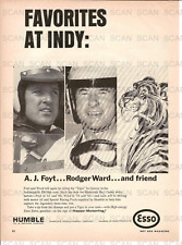 1965 Esso Gasoline Vintage Magazine Ad Humble Oil Co.  Indianapolis 500  AJ Foyt picture