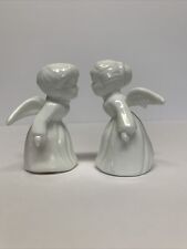 Vintage Josef Originals White Porcelain Kissing Angels 3
