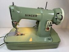 Vintage Singer Seeing Machine Mint Green With Case 1950s Tested Working picture