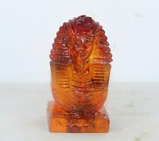 Rare Ancient Egyptian Antique Amber Statue Head of King Tut Egyptology BC picture