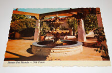 San Diego CA Postcard California Bazaar Del Mundo Fountain picture