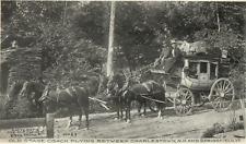 c1905 Old Stage Coach Plying Between Charlestown NH Springfield VT Postcard picture