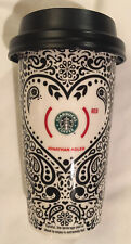Starbucks Jonathan Adler Red 12 oz Ceramic Travel Mug w/Lid Limited Edition 2010 picture
