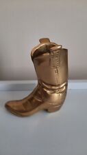 Vintage Brass Western Cowboy Boot 4