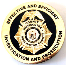 ULTRA RARE Burlington County Investigation & Prosecution 1.75