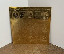 Indian Traditional Copper Riddhi Siddhi Ganesh Yantra For Good Luck 6” X 6” picture