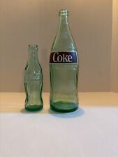 Vintage Lot of 2 Coke Bottles with One a Rare Quart Size picture