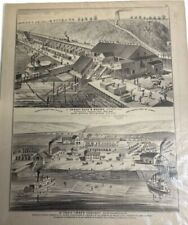 1874 illustrated historical Litho Of Timber Companies Stillwater Mn 17.5” x 14” picture