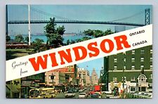 Postcard Greetings from Windsor, Ontario Canada picture