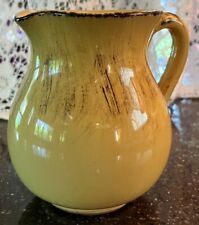 pottery Yellow pitcher vtg stoneware made in Italy 7