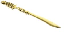 Vintage Antique Style Heavy Solid Brass Pineapple letter Opener Desk Collectible picture