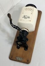 Vintage Dutch PeDe Coffee Grinder Mill Wall Mount Manual Ceramic 1970s Wear Read picture