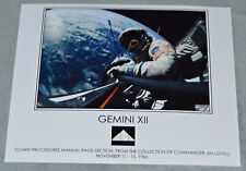Gemini 12 Space Flown Artifact Relic Fragment NASA Moon Jim Lovell Buzz Aldrin picture