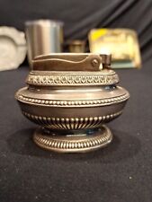 Vtg 1936 RONSON TABLE LIGHTER Silver Plated Queen Anne Cigarette Cigar Pipe Cool picture