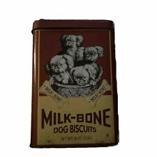 Vintage Pekingese/ Toy Breed Milk Bone Dog Biscuits Tin Container/ Collectible picture