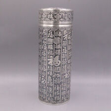 Real Fine Silver 999 Cup Drinking Healthy Water Cup Luck Bless 福 Word / 100g picture