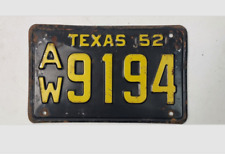 Vintage 1952 Texas License Plate picture