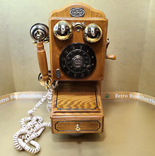 Thomas Museum Series Vintage Telephone Wooden Wall Hanging Hand Crank 1997 picture