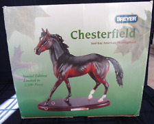 NIB 2002 Breyer Chesterfield Horse Sculpture 8130- Wood Base- COA- # 618 of 2500 picture
