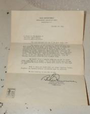 Oct. 26, 1942 War Department Letter to Members of Aux. Military & Plant Police picture