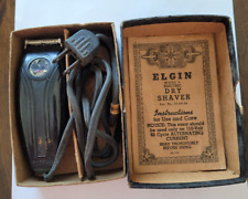 Vintage Elgin Electric Dry Shaver Model V with Original Box and Instructions picture