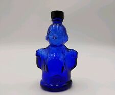 EMPTY-Vintage Charles Jacquin George Washington Cobalt Blue Liquor Bottle 4