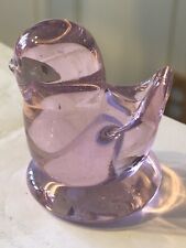 Leo Ward Signed Pink Bird Of Hope Glass Paperweight 2011 Terra Studios 2” Tall picture