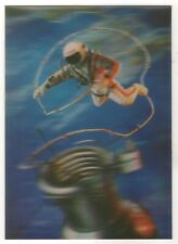 1980 3D STEREO Lenticular SPACE First human spacewalk Russian Postcard Old picture