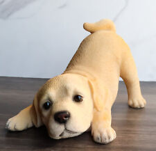 Realistic Adorable Crouching Fawn Golden Retriever Puppy Pet Dog Figurine picture