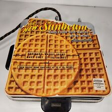 Vintage MidCentury MCM Sunbeam Waffle Baker Maker & Grill Waffle Iron picture