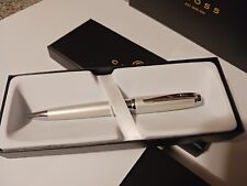 RARE PROTOTYPE CROSS PINNACLE WHITE PEARL AND CHROME BALLPOINT PEN NEW GIFT picture