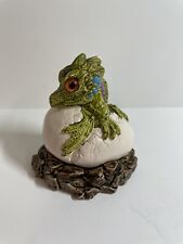 Windstone Editions hatching dragon Glass Eyes Amethyst Jewel by Melody Peña 1984 picture